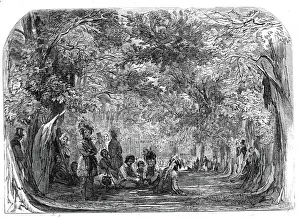 Greenwich Prints: The Fete Champetre at Charlton House - the North American Indians encamped in the park