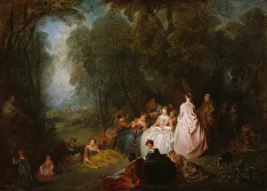 Fete champetre (Pastoral Gathering), 1718 / 21. Creator: Jean-Antoine Watteau