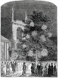 The Fete in Exeter College Gardens, 1850. Creator: Unknown
