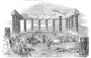 Fete to Officers of the English and French Forces, and the Greek Army and Navy, in the... 1854. Creator: Unknown