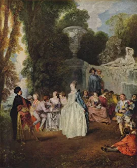 T Leman Prints: Fetes Venitiennes, 1718-1719. Artist: Jean-Antoine Watteau