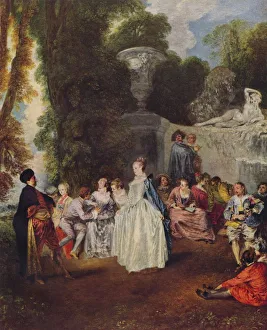 Antoine Watteau Collection: Fetes Venitiennes, c1718, (1938). Artist: Jean-Antoine Watteau