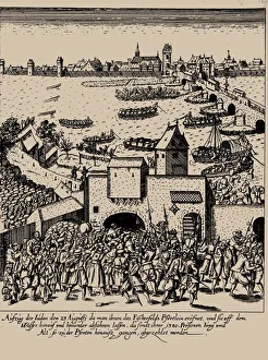 Jewish Life Prints: The Fettmilch Rising. Expulsion of the jews from Frankfurt on August 23, 1614, c