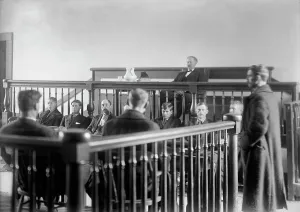 Interiors Prints: Feud - Scenes in Virginia Mountain Town at Trial After Feud