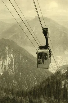 Mountainous Prints: The Feuerkogel cable car, Upper Austria, c1935. Creator: Unknown