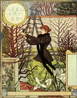 Gardens Collection: Fevrier, 1896. Creator: Eugene Samuel Grasset