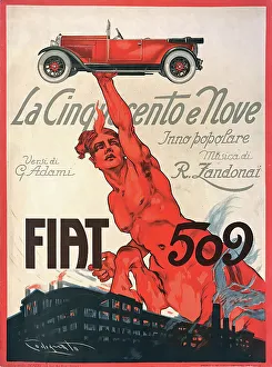 Fiat Prints: Fiat 509, 1925. Creator: Codognato, Plinio (1878-1940)
