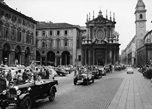 Piedmont Prints: Fiats at a rally, Turin, Italy, c1960