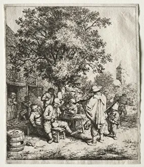 1610 1684 Prints: The fiddler and the hurdy-gurdy boy. Creator: Adriaen van Ostade (Dutch, 1610-1684)