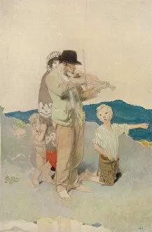 The Fiddler, Study for Central Group in the Wayside Wedding, c1923. Artist: William Newenham Montague Orpen