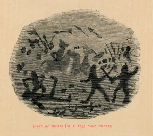 Gilbert Abbott A Gallery: Field of Battle (in a fog) near Barnet, . Artist: John Leech