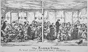 Urchin Gallery: Field Lane Ragged School, Smithfield, City of London, 1850. Artist: George Cruikshank