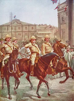 Field Marshal Roberts relieving the siege of Kimberley, Boer War, South Africa, 1900 Field Marshal Roberts relieving the siege of Kimberley, Boer War, South Africa, 1900