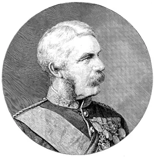 Mutton Chops Prints: Field-Marshal Sir Frederick Paul Haines, G.C.B. 1890. Creator: Unknown