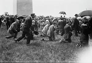Sunday Best Prints: Field Mass, Wash. 1914. Creator: Bain News Service