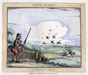 Images Dated 17th March 2007: Field Sports: A Double Shot, late 18th-early 19th century