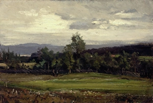 Gerhard Morgenstjerne Munthe Prints: Fields at Hedmark in Summer, 1875. Creator: Gerhard Munthe