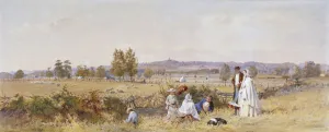 Highgate Prints: Fields at the back of Holloway Prison, Islington, London, 1859. Artist: John Absolon