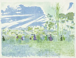 Edouard Jean Vuillard Prints: Across the Fields, plate three from Landscapes and Interiors