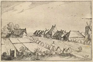 Visscher Gallery: Fields and a Road, plate 8 from Regiunculae et Villae Aliquot Ducatus Brabantiae, ca. 1610