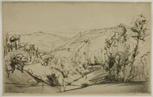 Fields of San Gimignano, 1909. Creator: Donald Shaw MacLaughlan
