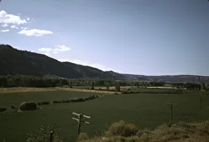 Route Prints: Fields along the Skyline Drive in Virginia, ca. 1940. Creator: Jack Delano