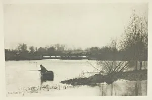 Field's Weir, Near Rye House, 1888. Creator: Peter Henry Emerson Field's Weir, Near Rye House, 1888. Creator: Peter Henry Emerson