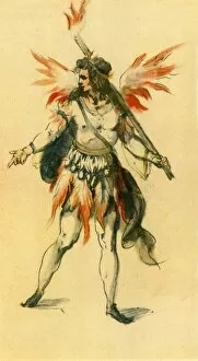 Feather Collection: A Fiery Spirit, 1613, (1942). Creator: Inigo Jones