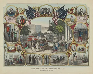 Mixed Race Prints: The Fifteenth Amendment, 1870. Creator: James Carter Beard