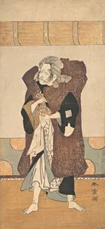 The Fifth Ichikawa Danjuro as an Old Man with Long Gray Hair, ca. 1773. Creator: Shunsho
