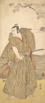 Hakama Prints: The Fifth Ichikawa Danjuro as a Samurai, ca. 1780-85. Creator: Katsukawa Shunko