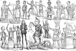 Defiance Prints: The Fifth of November: exhibition of guys at the Alexandra Palace, 1881. Creator: Unknown