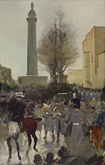 Marching Band Prints: Fifth Regiment in Mount Vernon Place, 1889-1898. Creator: James G Harwood