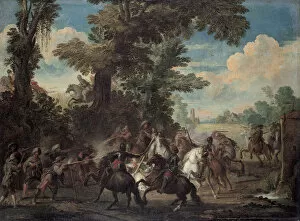 Genoa Collection: The Fight between Arquebusiers and cavalry