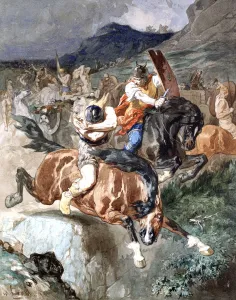 Barbarian Prints: Fight of the Riders, c1842-1896. Artist: Evariste Vital Luminais