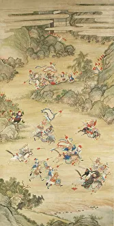 Cernuschi Museum Prints: Fight scene from the Three Kingdoms novel. Creator: Unknown