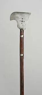 Walking Staff Gallery: Fighting Axe, Switzerland, 18th century. Creator: Unknown