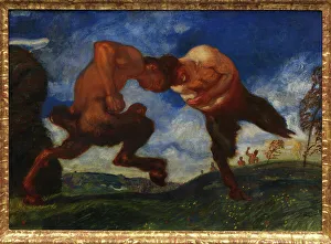 Fertility Prints: Fighting fauns, 1898. Creator: Stuck, Franz, Ritter von (1863-1928)