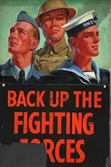 Support Prints: Back Up The Fighting Forces, World War II poster