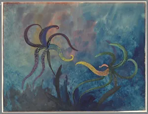 Orchid Prints: Fighting Orchids, 1917. Creator: Adrianus Johannes Jacobus de Winter