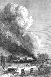 Deaths Prints: The Fighting in Paris: explosion in the Avenue Rapp