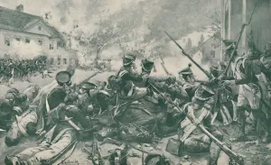 F De Prints: Fighting In The Streets of Essling, 1809, (1896)