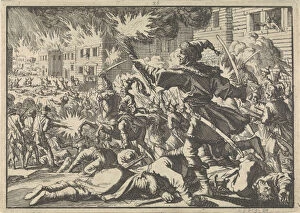 Time Of Troubles Gallery: Fighting in the streets of Moscow between Russians and Poles in 1611, 1698