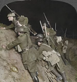 Fighting throught the night at Mory, France, World War I, c1914-c1918. Artist: Realistic Travels Publishers