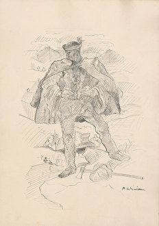 Hands On Hips Prints: Figural motif, 1940-1944. Creator: Arnold Peter Weisz-Kubincan