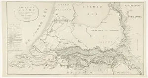 Islands Prints: Figurative map, giving an indication of the main dike breaches