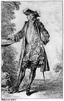 Watteau Prints: Figure, c1700-1720, (1924). Artist: Jean-Antoine Watteau