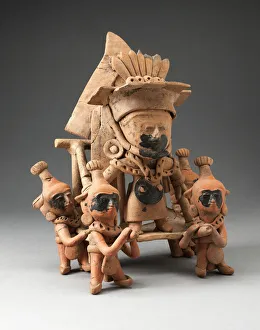 Figure Carried in a Litter, A. D. 600 / 950. Creator: Unknown