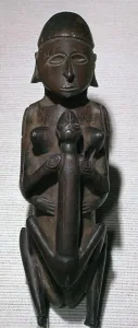 Figure of copulating man and woman from the Torres Straits islands