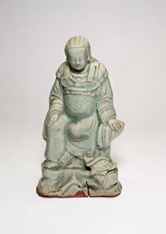Celadon Gallery: Figure of Daoist God Zhenwu (Perfected Warrior), Ming or Qing dynasty, 15th / 18th century